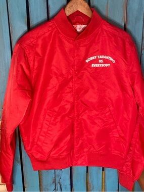 2018 Logic Bobby Tarantino Vs. Everybody tour satin bomber jacket red size M